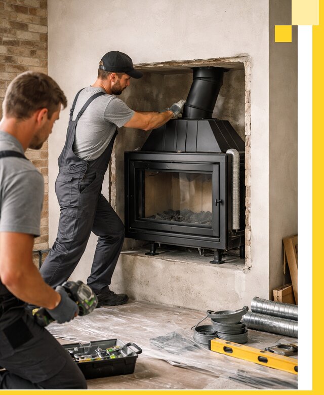 Установка каминных топок в Алексине: монтаж, подключение