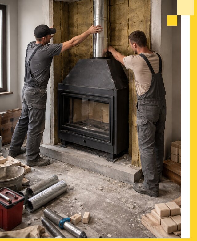 Изготовление и монтаж закрытых каминов в Алексине под ключ