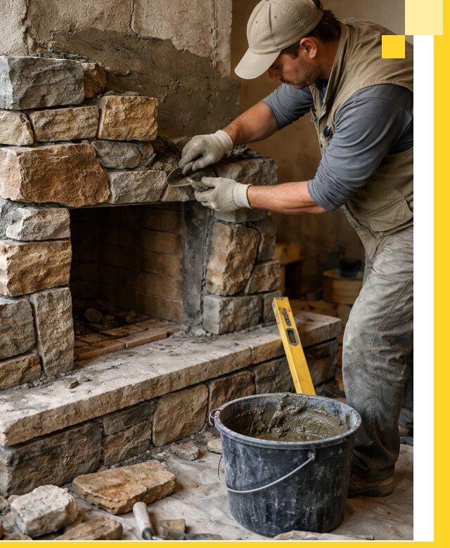 Изготовление и установка каменных каминов под ключ в Алексине