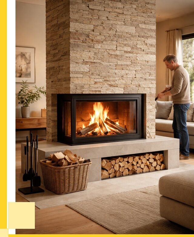 Дровяной камин под ключ в Алексине от 219760 р. | ЭриданЛкс