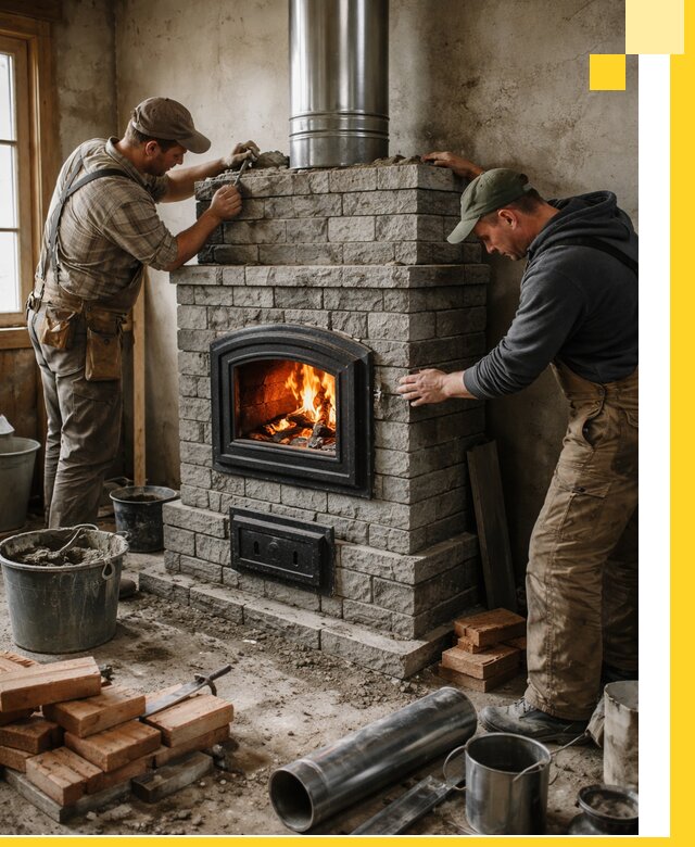 Производство, поставка и монтаж дровяных печей в Алексине