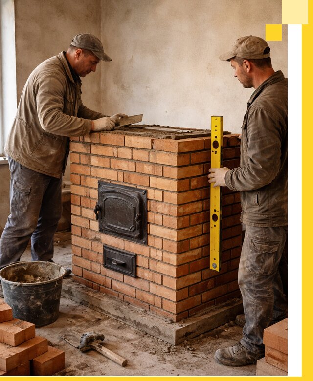 Отопительные печи под ключ в Алексине, установка и сборка