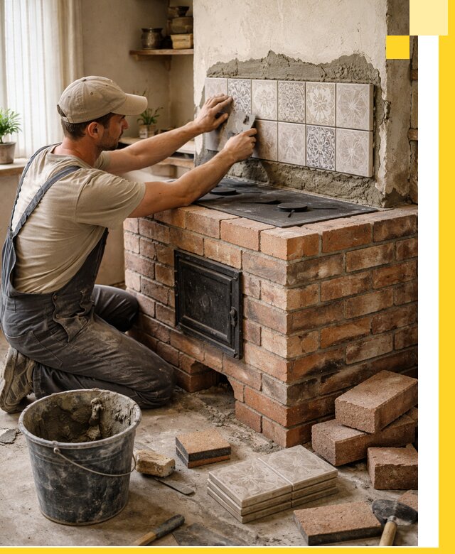 Печи с плитой на заказ монтаж гарантия и сервис в Алексине