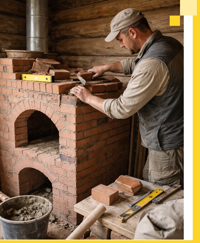 Изготовление и установка русских печей в Алексине под ключ