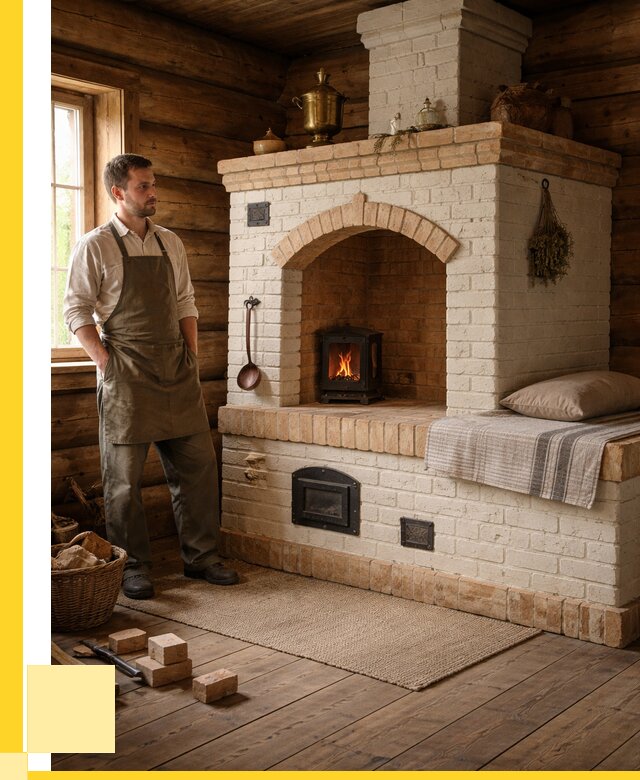 Русские печи с лежанкой под ключ в Алексине от 164820 р. ЭриданЛкс