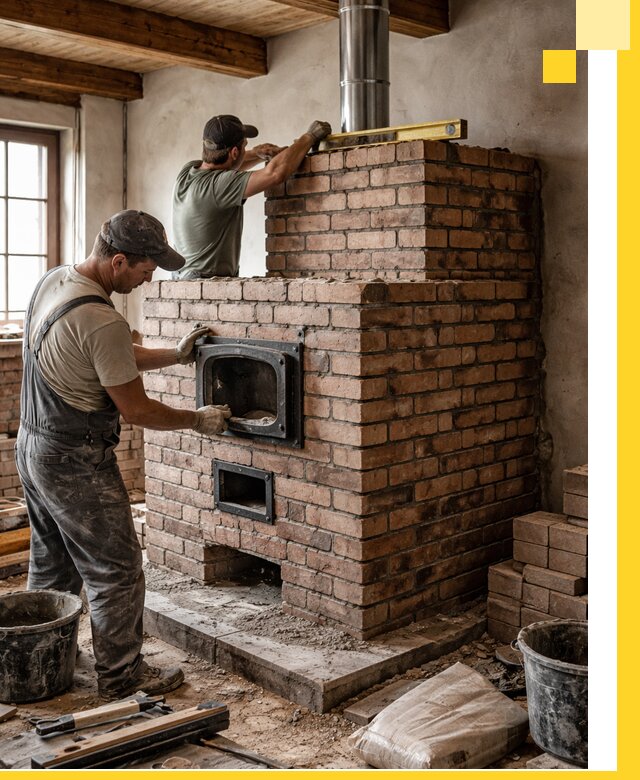 Печи для загородного дома под ключ в Алексине — монтаж и сервис