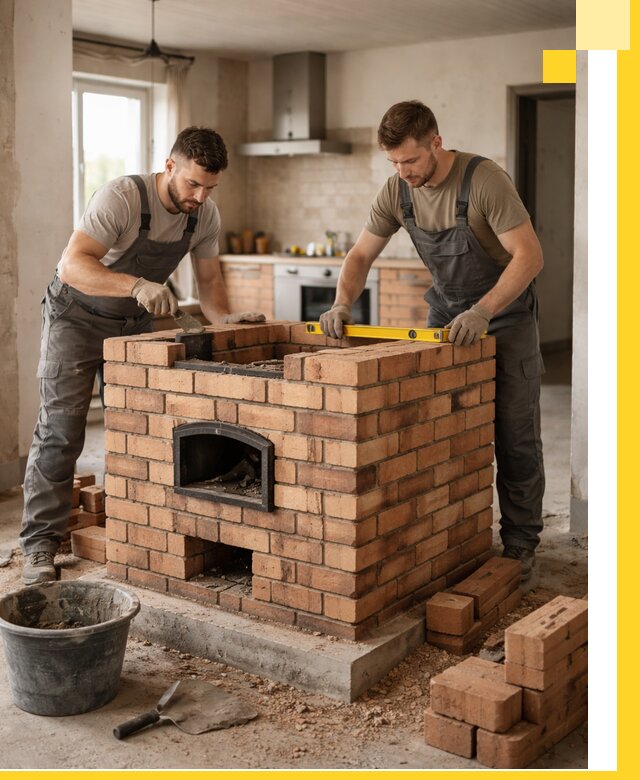 Установка и монтаж печей в частном доме в Алексине под ключ