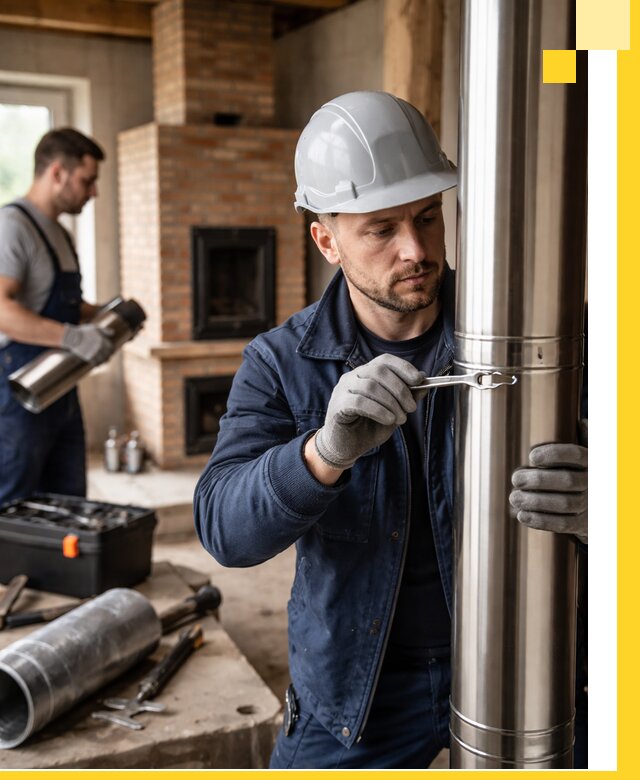 Профессиональный монтаж дымоходов для печей в Алексине