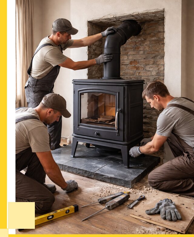 Монтаж печи камина в частном доме в Алексине от 27470 р. | ЭриданЛкс