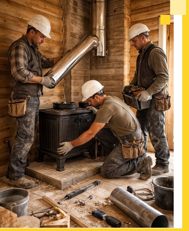 Профессиональный монтаж банных печей и дымоходов в Алексине