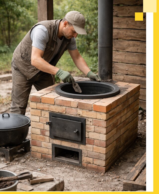 Изготовление и установка печей для казана в Алексине под ключ