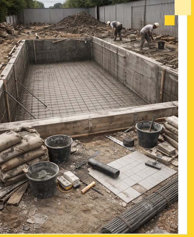 Строительство бассейнов под ключ в Алексине, дизайн и монтаж