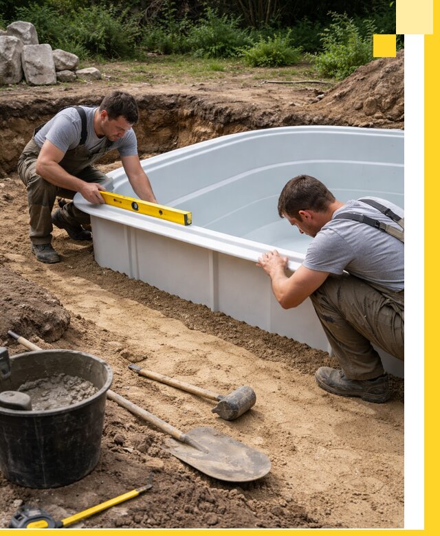 Производство и установка пластиковых бассейнов в Алексине под ключ