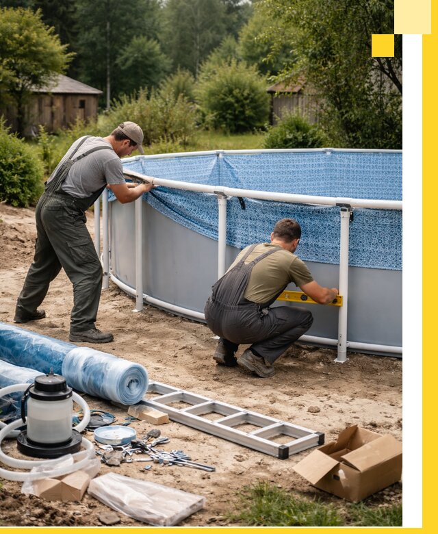 Установка и монтаж каркасных бассейнов в Алексине под ключ