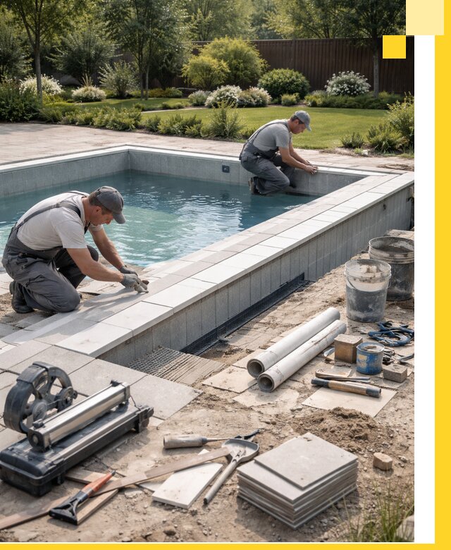 Строительство открытых бассейнов под ключ в Алексине профессионально