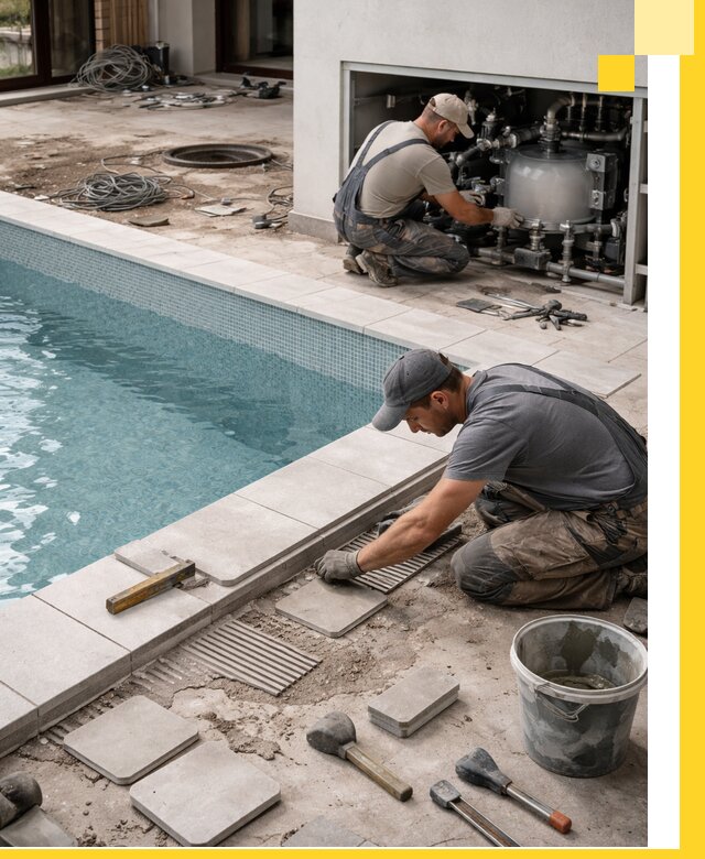 Строительство и монтаж бассейнов в коттедже в Алексине