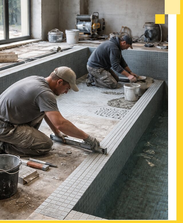 Строительство бассейна в частном доме в Алексине под ключ