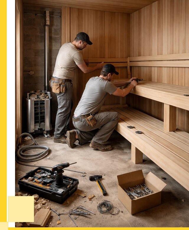 Монтаж саун под ключ в Алексине от 131856 р. | ЭриданЛкс