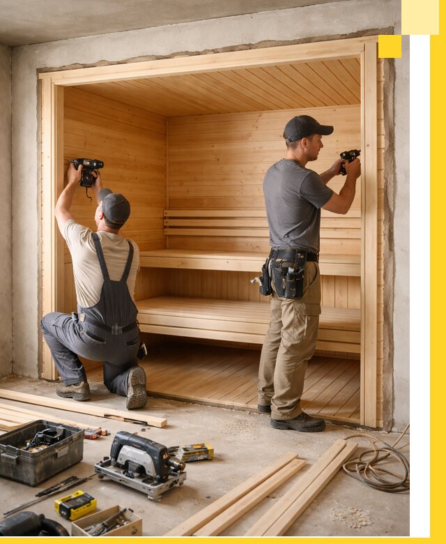 Монтаж саун под ключ в Алексине — проектирование и установка