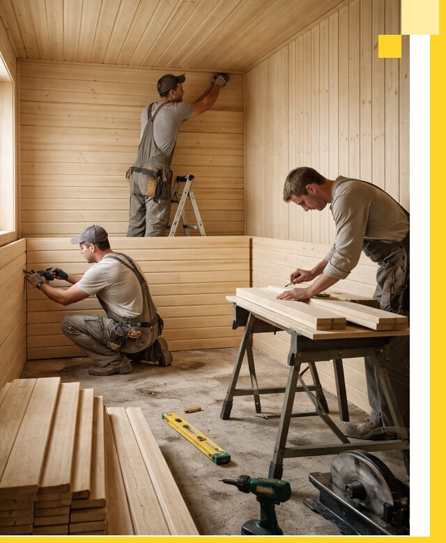 Обшивка саун в Алексине из натуральной древесины под ключ