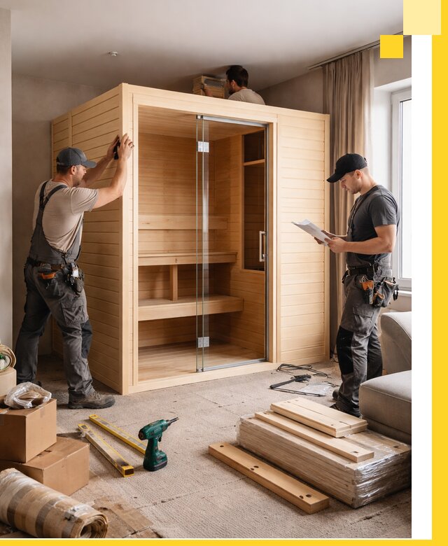 Установка и благоустройство саун в квартире в Алексине