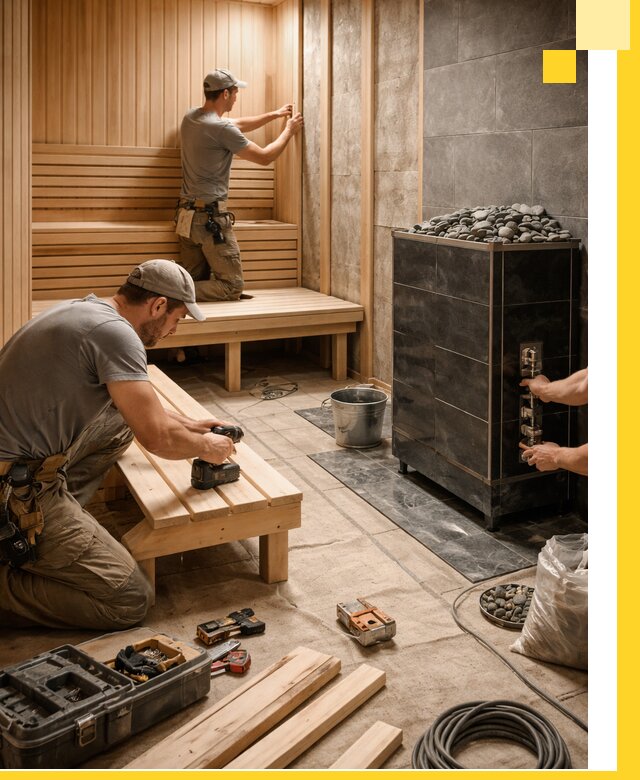 Дизайн и строительство интерьерных саун под ключ в Алексине