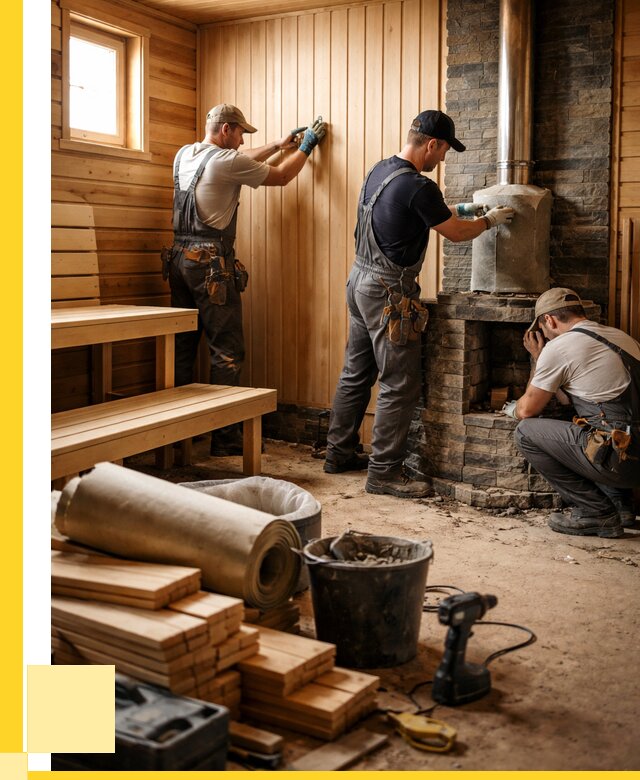 Ремонт бань под ключ в Алексине от 49446 р. | ЭриданЛкс