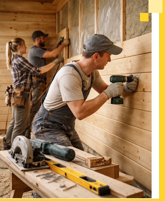 Обшивка бань под ключ в Алексине: отделка стен и потолков