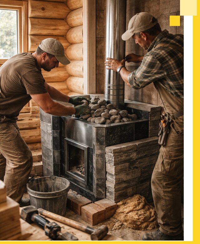 Строительство и отделка русских бань под ключ в Алексине