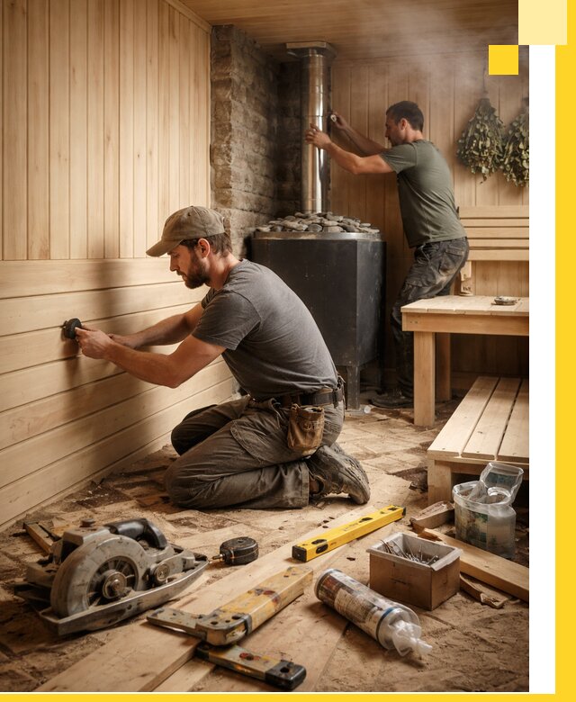 Полное строительство и оснащение парных под ключ в Алексине