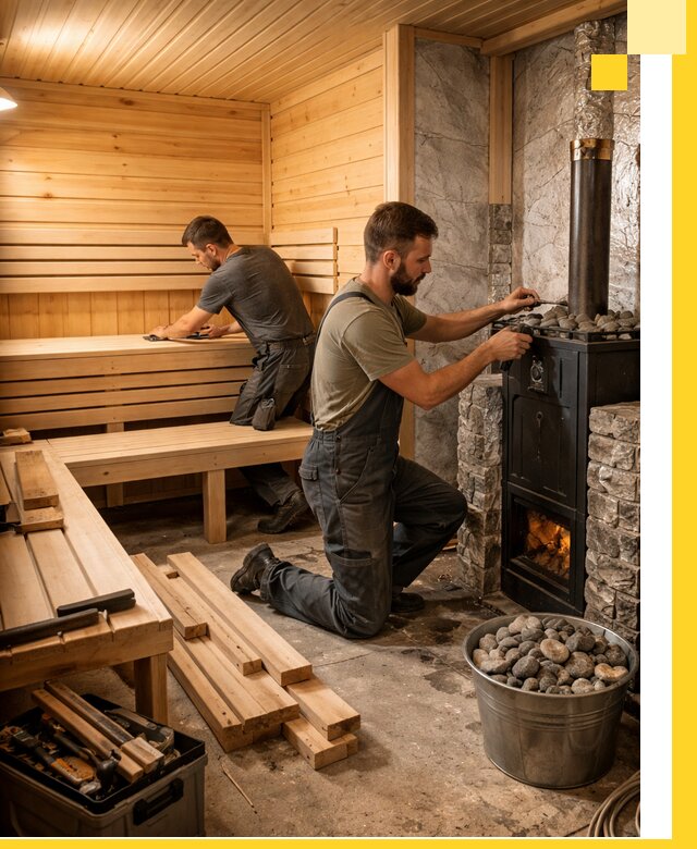 Дизайн и строительство интерьеров бань под ключ в Алексине