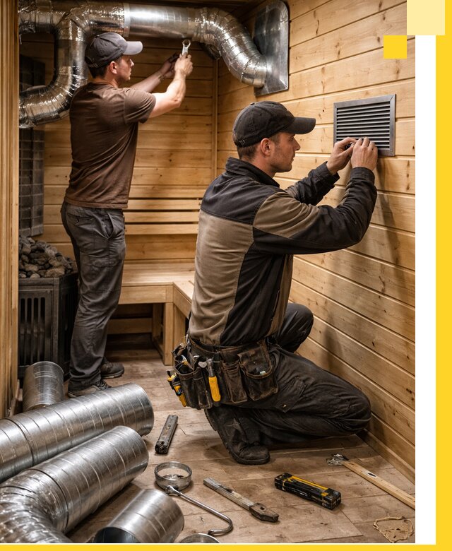 Проектирование и монтаж вентиляции бани в Алексине под ключ