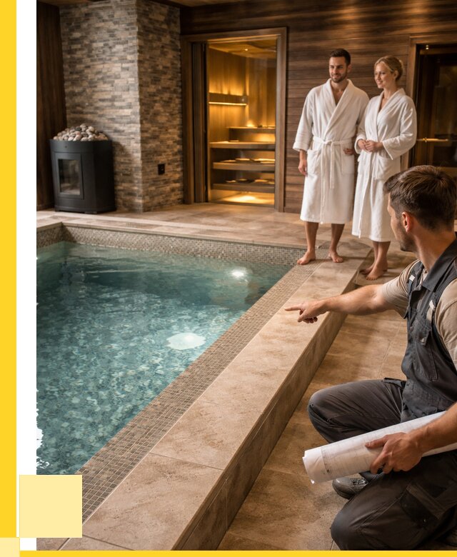 Проект бани с бассейном под ключ в Алексине от 71422 р. | ЭриданЛкс