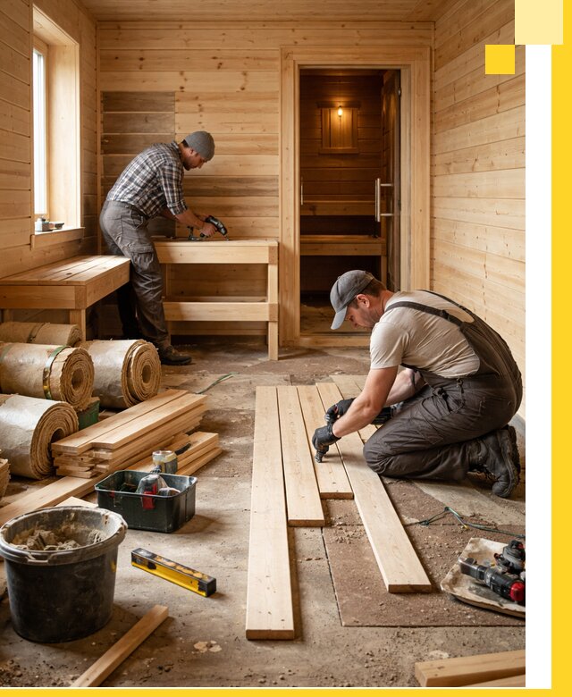 Индивидуальный проект бани с комнатой отдыха под ключ в Алексине