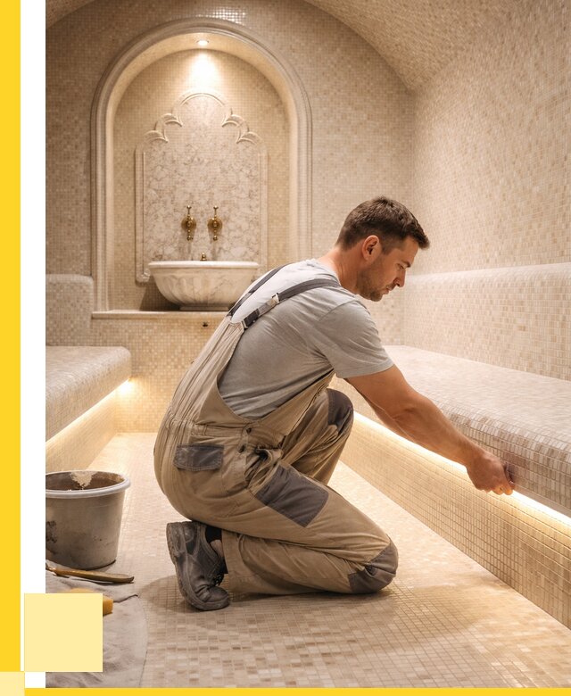 Отделка хамамов под ключ в Алексине от 6043 р. | ЭриданЛкс