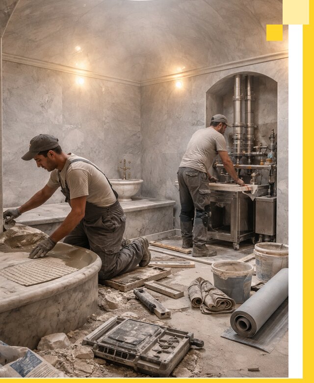 Строительство турецких бань хаммам под ключ в Алексине