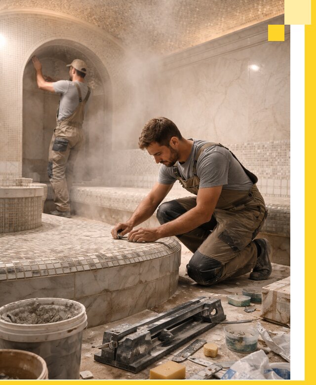 Профессиональный дизайн хамама и SPA под ключ в Алексине