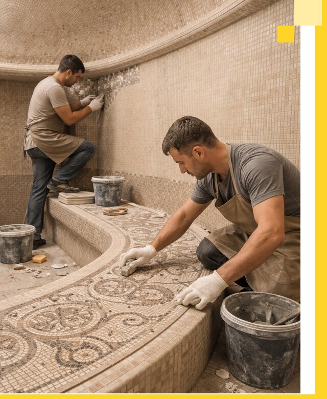 Плитка для хамама в Алексине, укладка, подбор и поставка