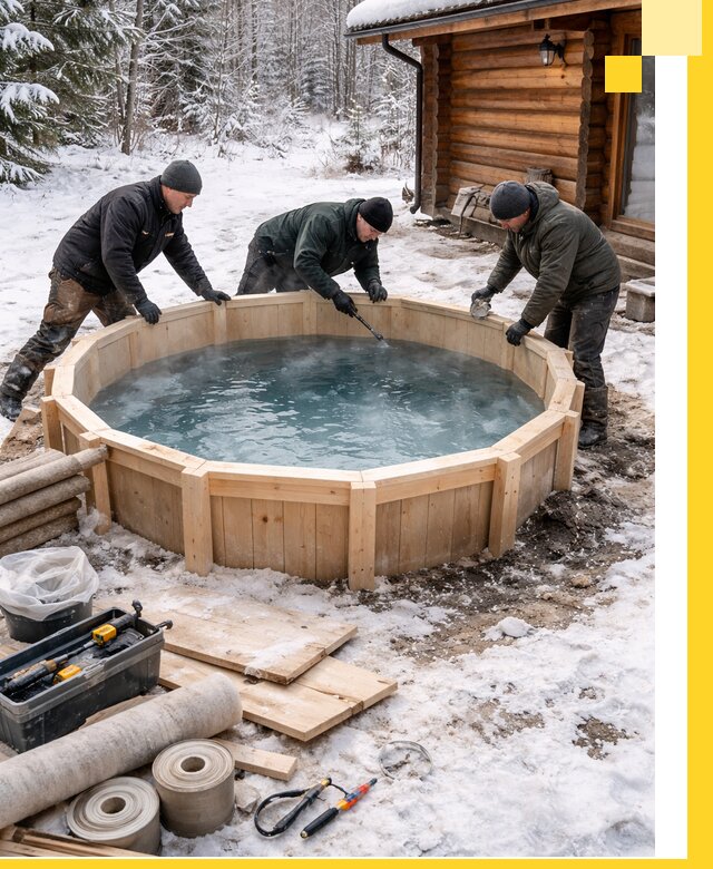 Изготовление и установка ледяных купелей под ключ в Алексине