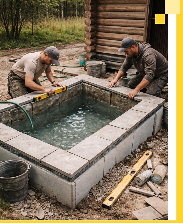 Изготовление и установка холодных купелей под ключ в Алексине